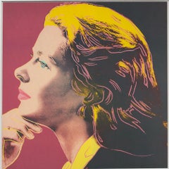 Portrait of Ingrid Bergman, Pop Art Offset Print, Framed, 1983