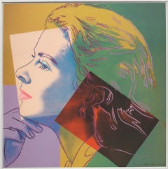Portrait of Ingrid Bergman Offset Print, Pop Art, Framed, 1983