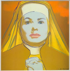 Andy Warhol 'Portrait of Ingrid Bergman the Nun' 1983 Vintage Pop Art