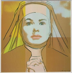 Andy Warhol 'Portrait of Ingrid Bergman the Nun' 1983 Vintage Pop Art