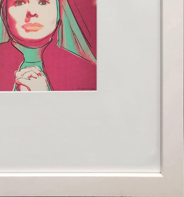 Andy Warhol 'Portrait of Ingrid Bergman the Nun' 1983 Vintage Pop