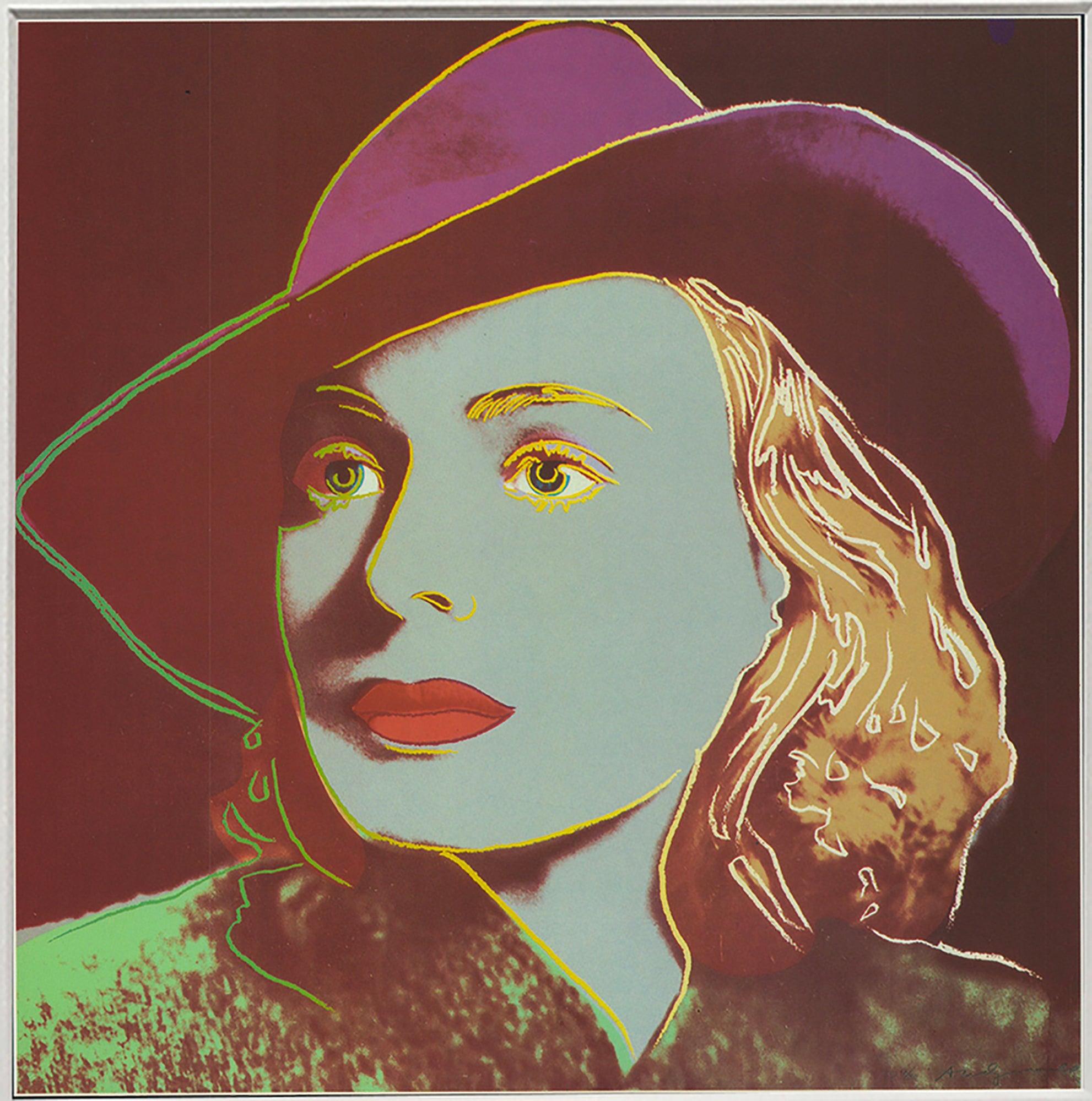 Andy Warhol 'Portrait of Ingrid Bergman with Hat' 1983 For Sale 1