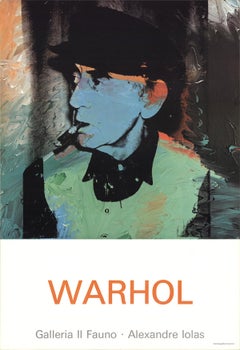 D'après Andy Warhol-Portrait de Man Ray-34.5" x 23.5"-Affiche-1980-Pop Art