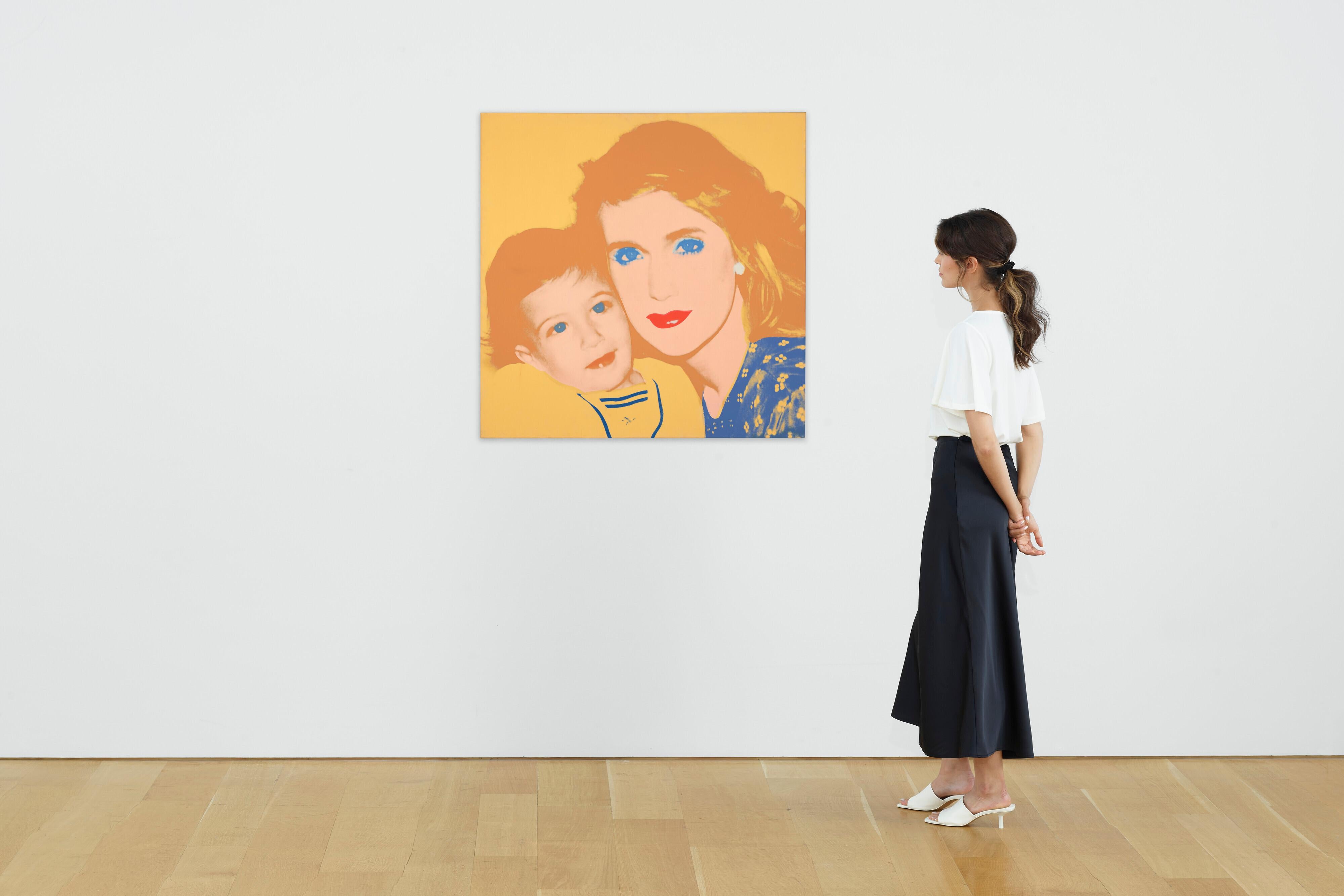 ANDY WARHOL (1928-1987)
Portrait of Patty Raynes and Son
signed and dated ‘Andy Warhol 85’ (on the overlap)
acrylic and silkscreen ink on canvas
40 ⅛ x 40 ⅛ in. (101.9 x 101.9 cm.)
Executed in 1985.           