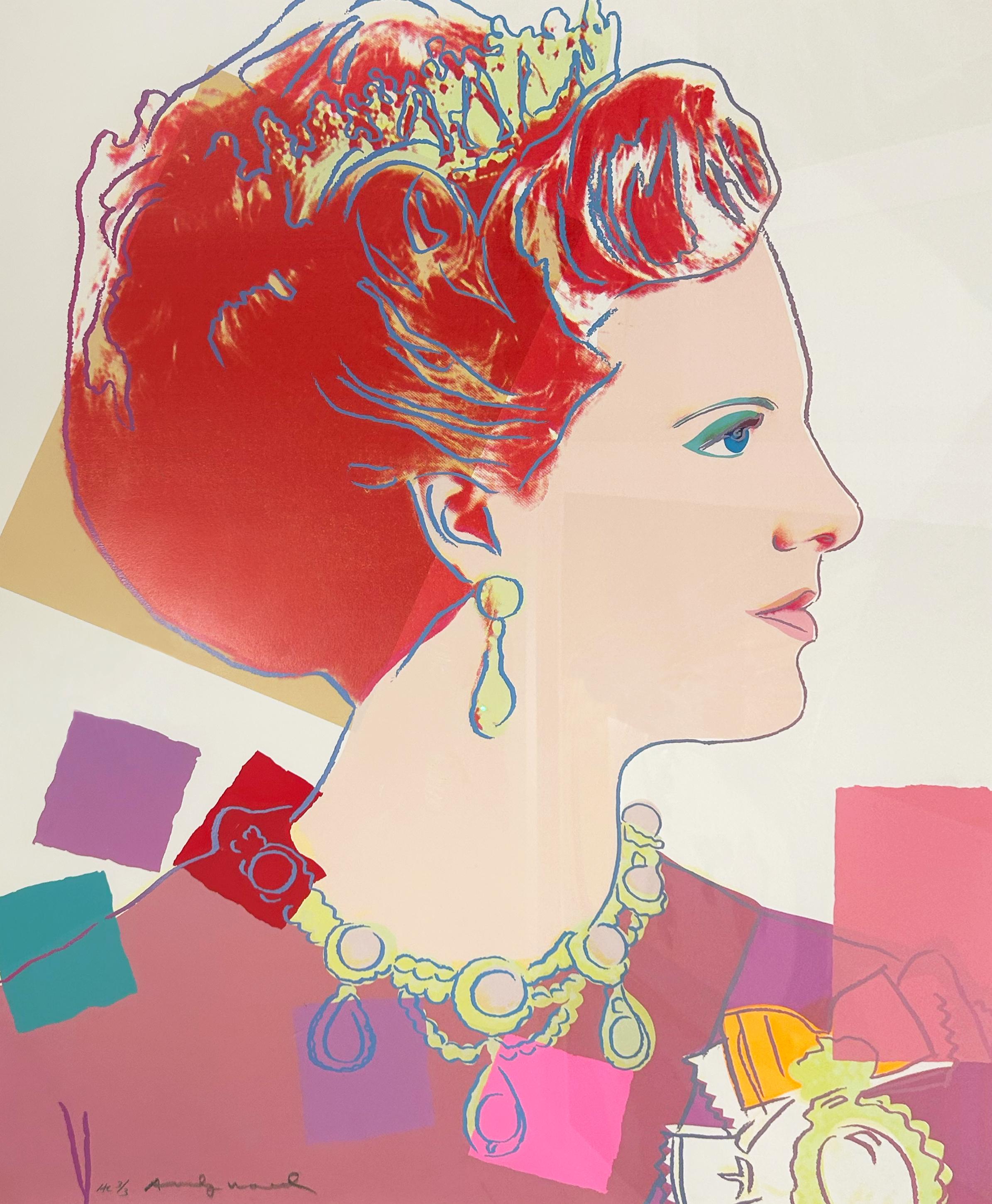 Andy Warhol, Queen Margrethe II of Denmark, Screenprint, 1985, Hand Signed