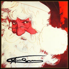 Andy Warhol Rare Santa Claus Color Lithograph Original Hand Signed Myths Pop Art