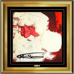 Andy Warhol Rare Santa Claus Color Lithograph Original Hand Signed Myths Pop Art