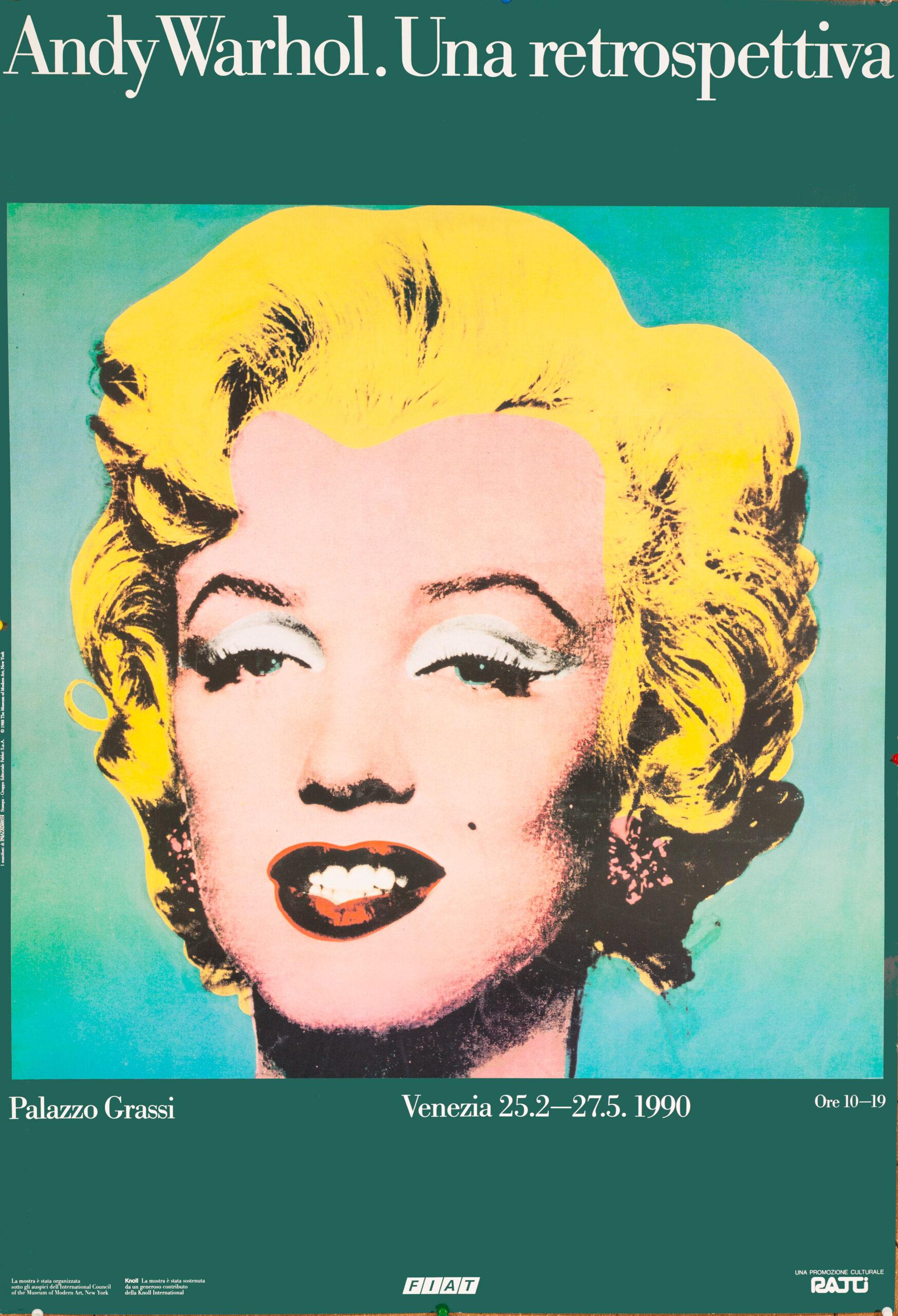 Andy Warhol Retrospective 1990 Vintage Pop Art Poster