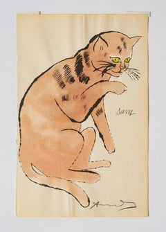 Andy Warhol 'Sam, From 25 Cats Named Sam and One Blue Pussy' Lithograph 1954