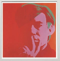 Andy Warhol Self Portrait 1980 Offset Print, Framed, Pop Art Style