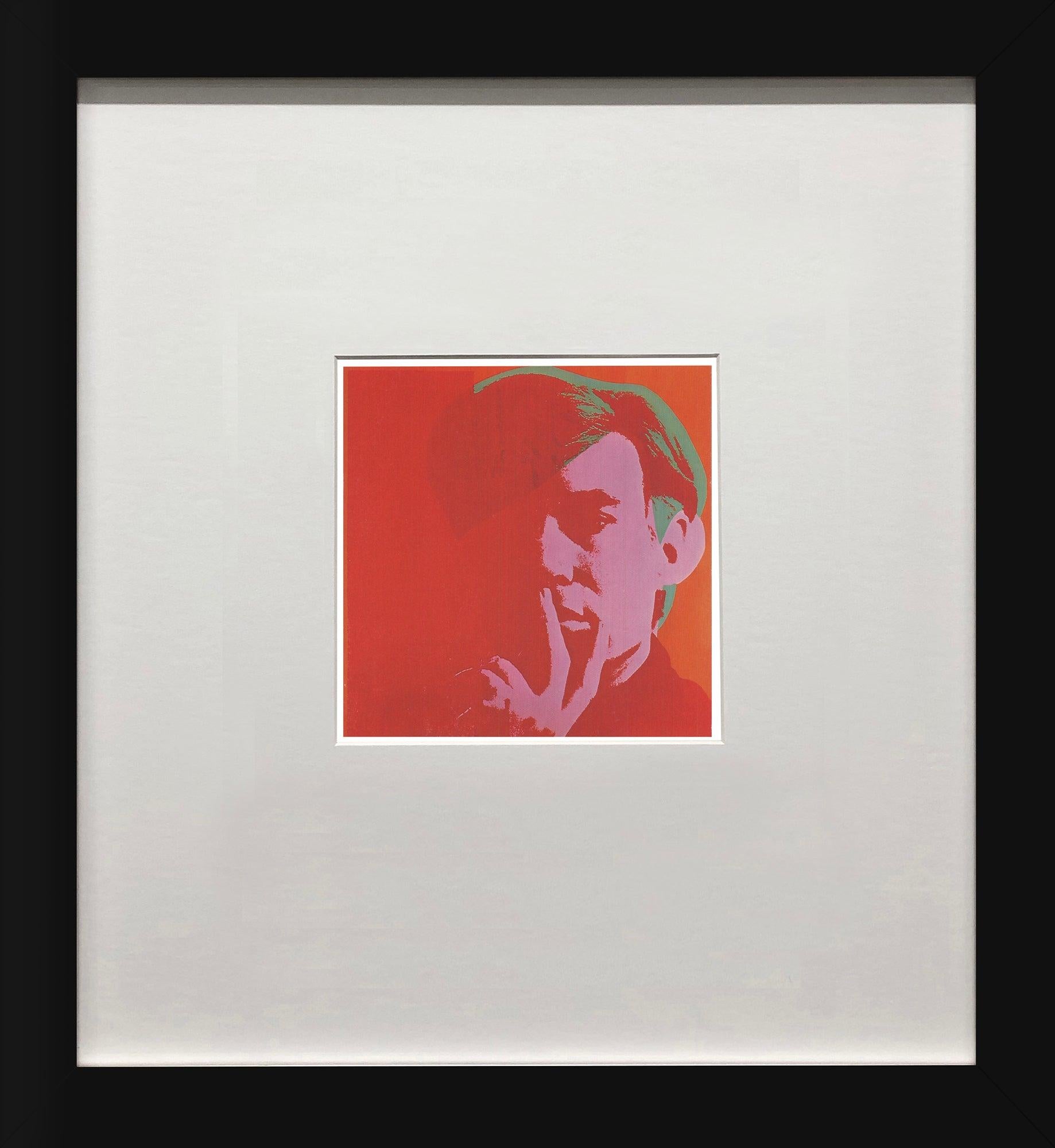 Andy Warhol Self Portrait 1980 Offset Print, Framed, Pop Art Style