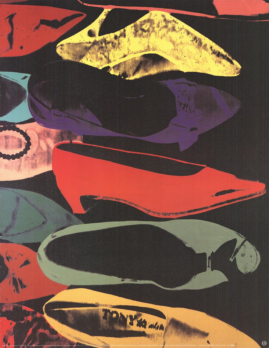 Andy Warhol 'Shoes, 1980' Stampa offset, senza cornice, condizioni eccellenti