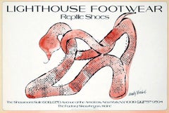 Vintage After Andy Warhol Shoes poster 1979 (Andy Warhol reptile shoes) 