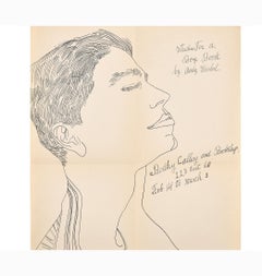 Andy Warhol Studies for a Boy Book (1950s Warhol illustrated announcement)
