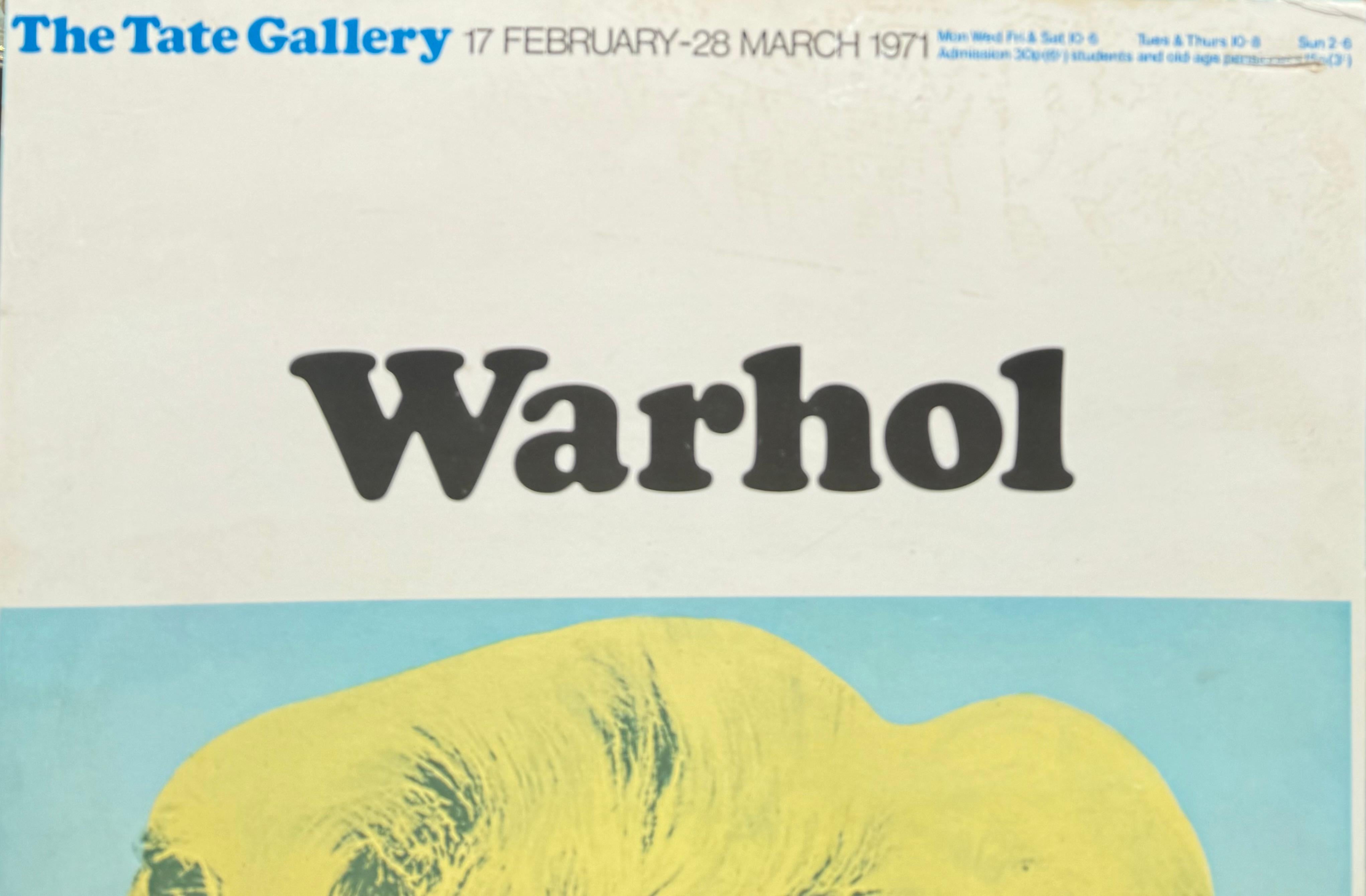 “Andy Warhol Tate Gallery Exhibition Poster 1971” For Sale 5