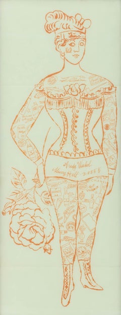 Andy Warhol "Tattooed Woman Holding a Rose"