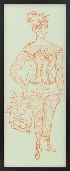 Andy Warhol "Tattooed Woman Holding a Rose"