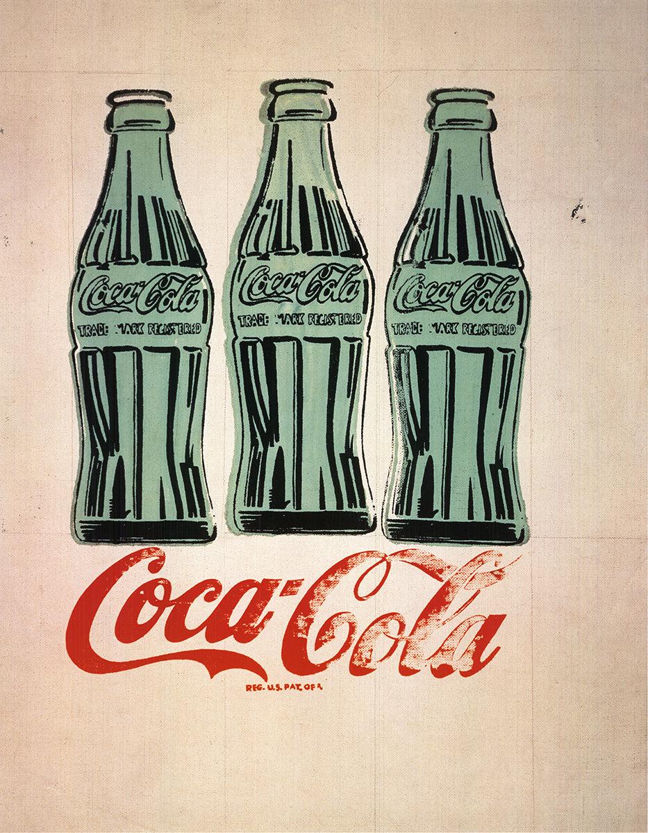 Andy Warhol 'Three Coke Bottles' 1998- Poster For Sale 1