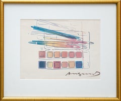 Andy Warhol 'Watercolor Paint Kit with Brushes' Offset Lithograph 1982