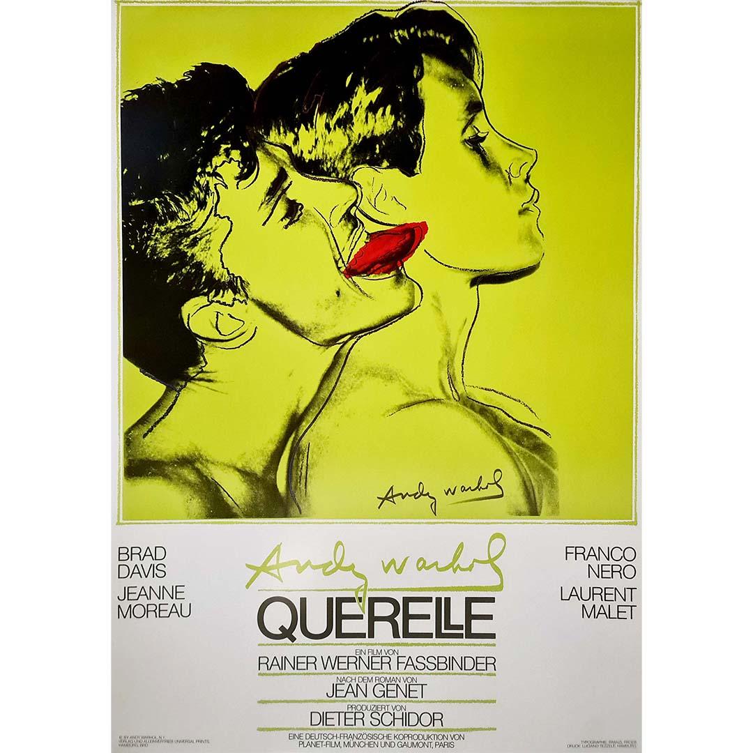 Das Originalplakat von Andy Warhol für den Film "Querelle" aus dem Jahr 1982 ist eine faszinierende Verschmelzung zweier künstlerischer Welten: Kino und Popkultur. Der Film des deutschen Regisseurs Rainer Werner Fassbinder basiert auf dem