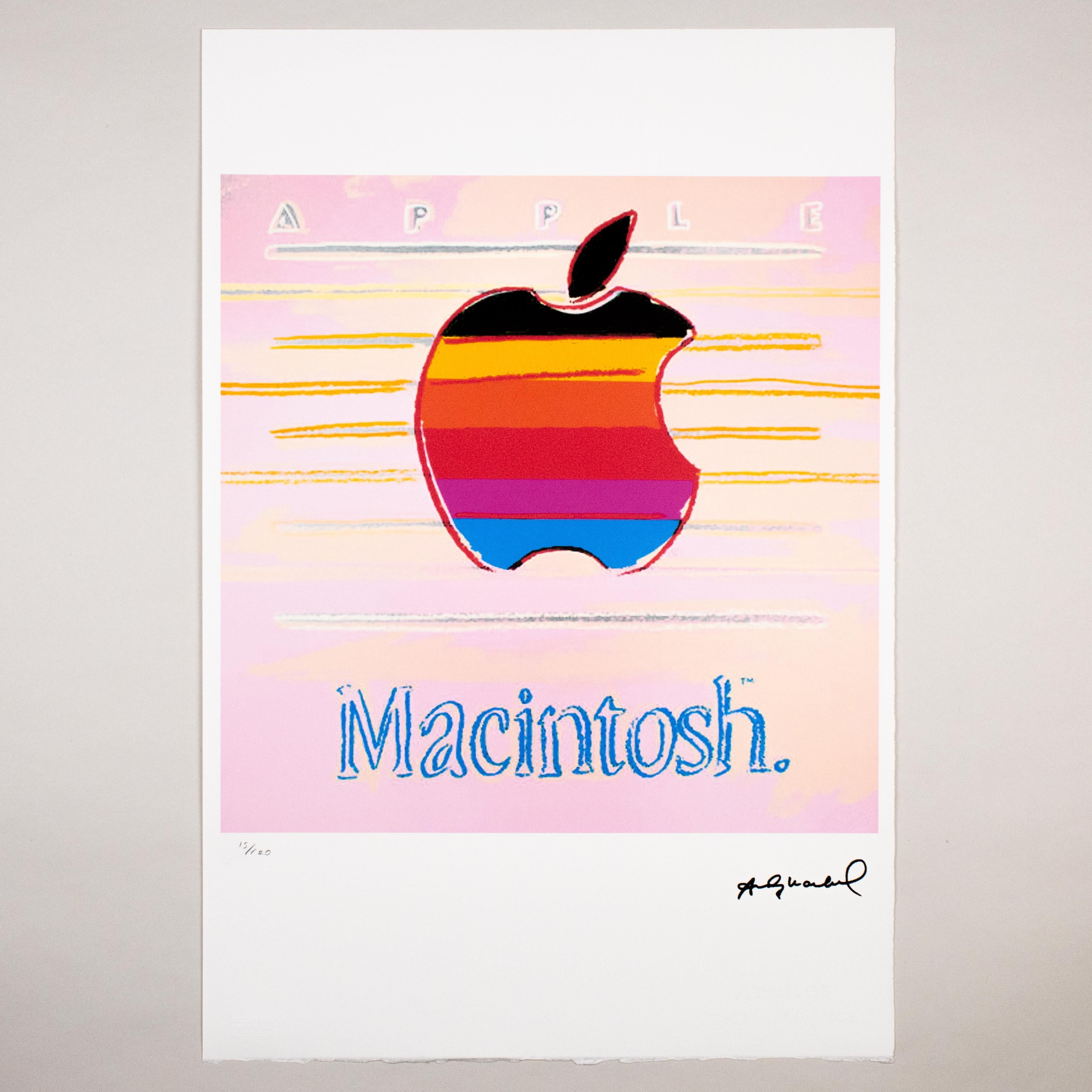 ANDY WARHOL – Apple Macintosh
Rare and limited 1980s edition by Georges Israel Editeur Paris/Leo Castelli New York

Only 100 copies total (here 15/100).
Original lithograph on handmade Arches paper incl. watermark.

Signed in plate.
Edition hand