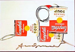 Art Card: Andy Warhol - Four Campbells Soup Cans Hand signed by Andy Warhol 1962