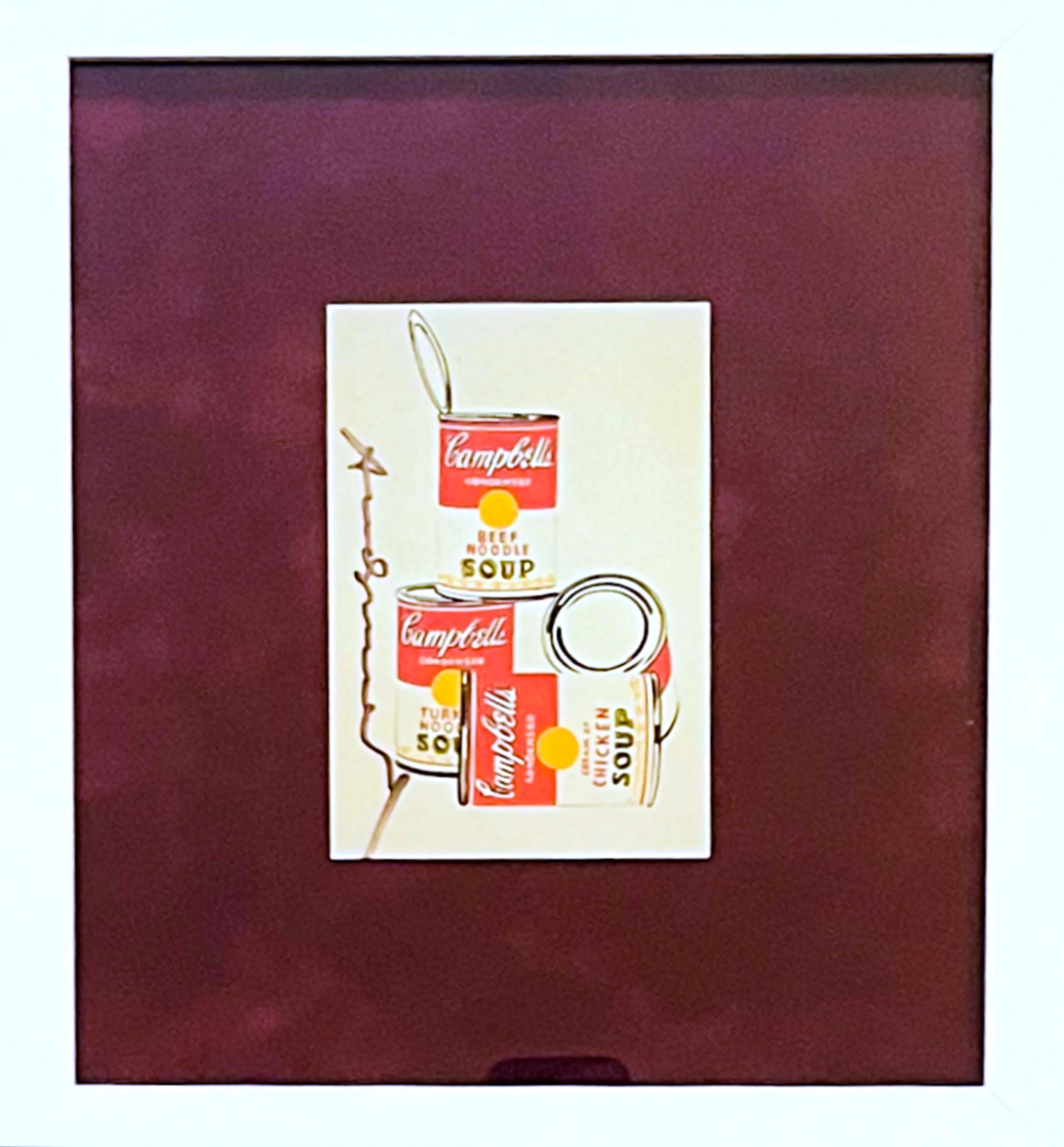 Art Card: Andy Warhol - Four Campbells Soup Cans Hand signed by Andy Warhol 1962