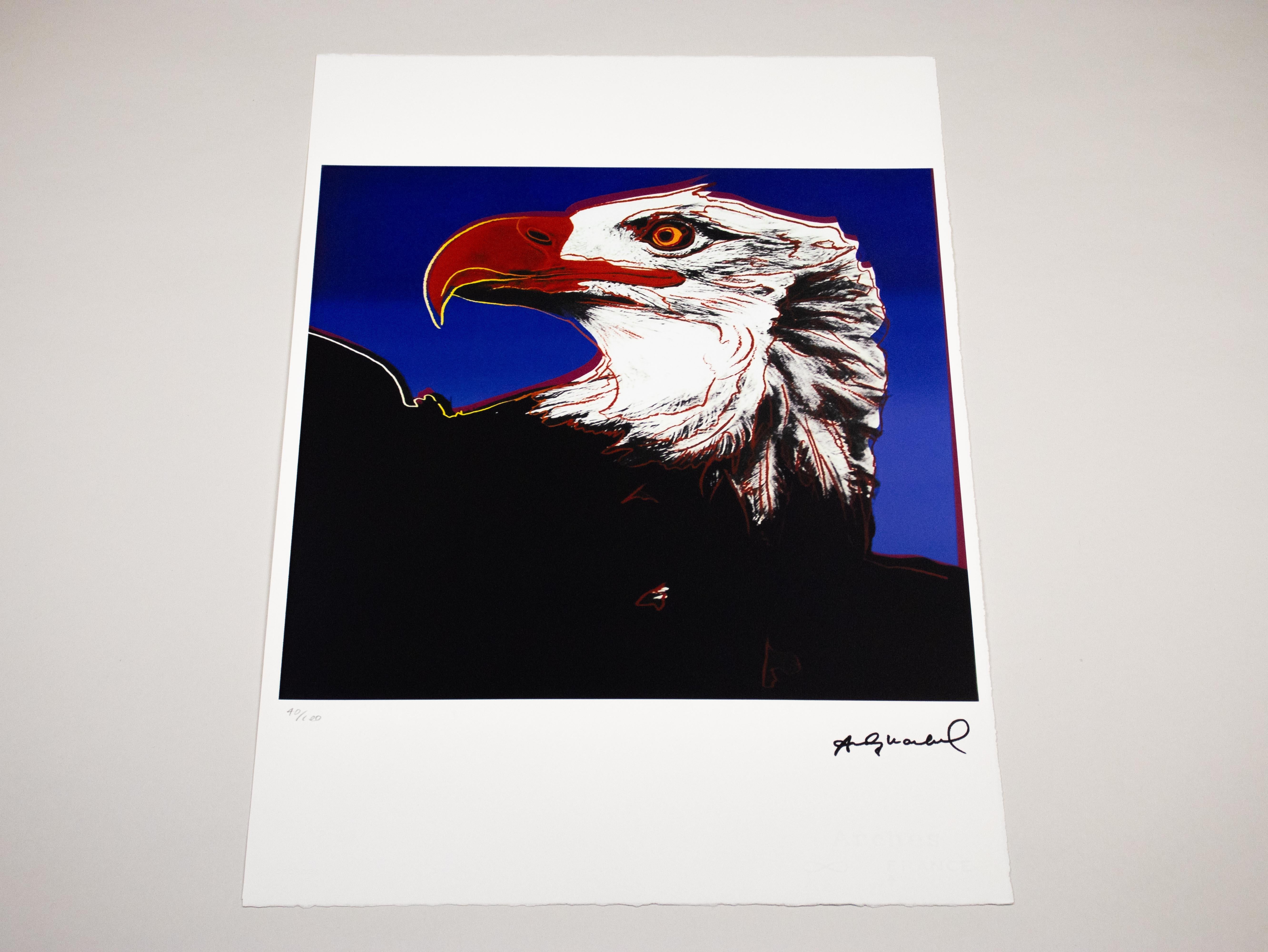 Bald Eagle - 1983 - Original Lithograph - Limited Edition Print - 40/100 pcs. 2