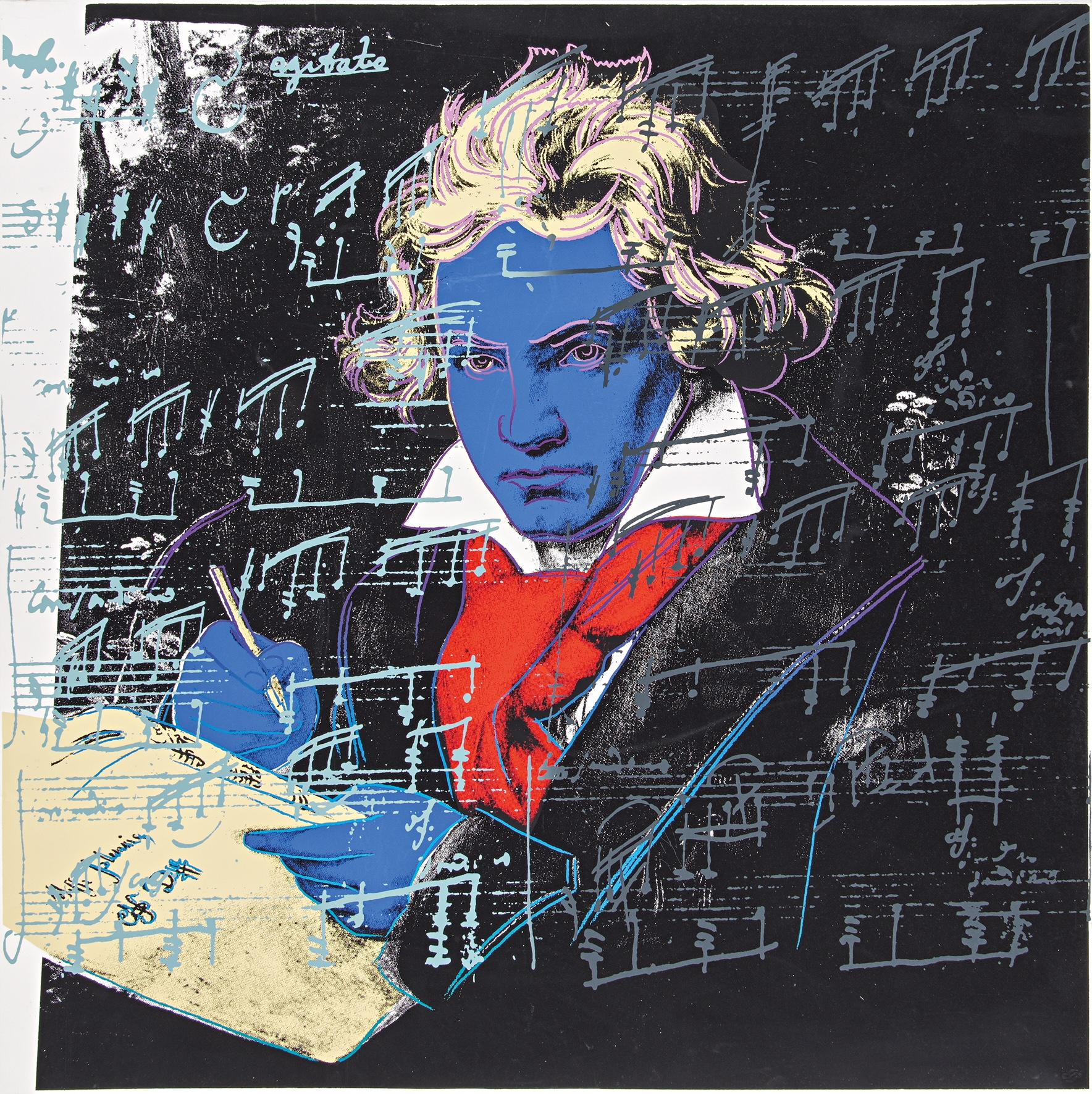 Andy Warhol Portrait Print - Beethoven F&S II.390