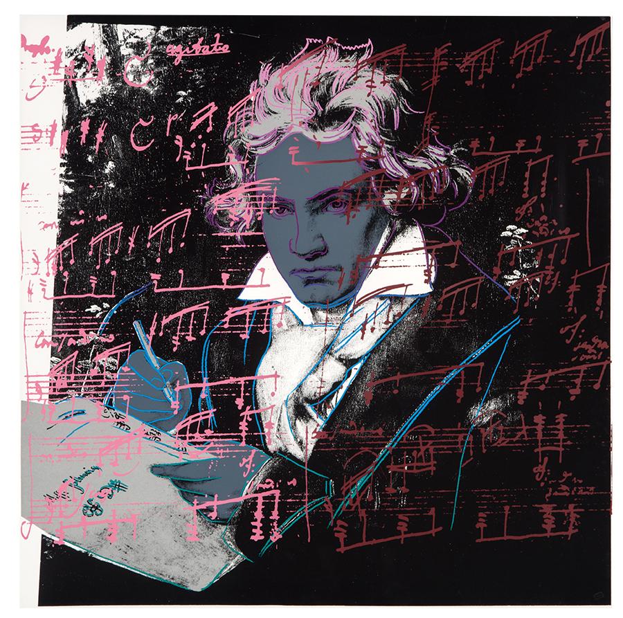 Andy Warhol Portrait Print - Beethoven F&S II.391