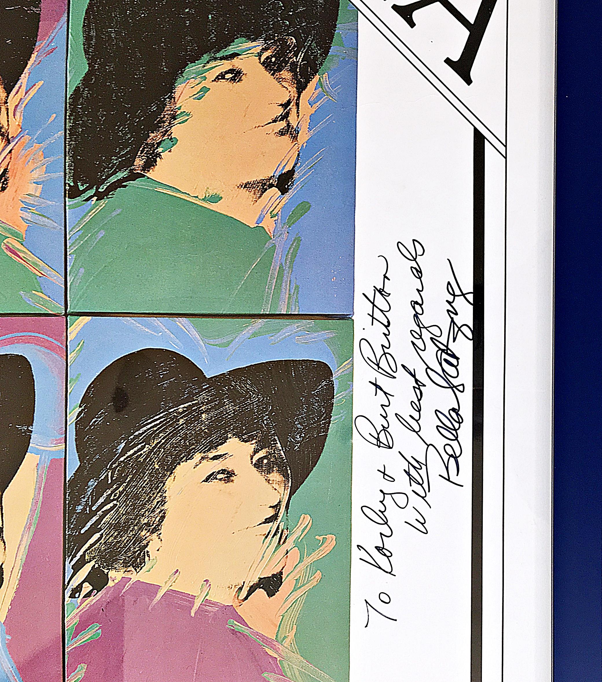 Rolling Stones-Poster, handsigniert von Andy Warhol und Bella Abzug, LGBTQ-Pionier  im Angebot 2
