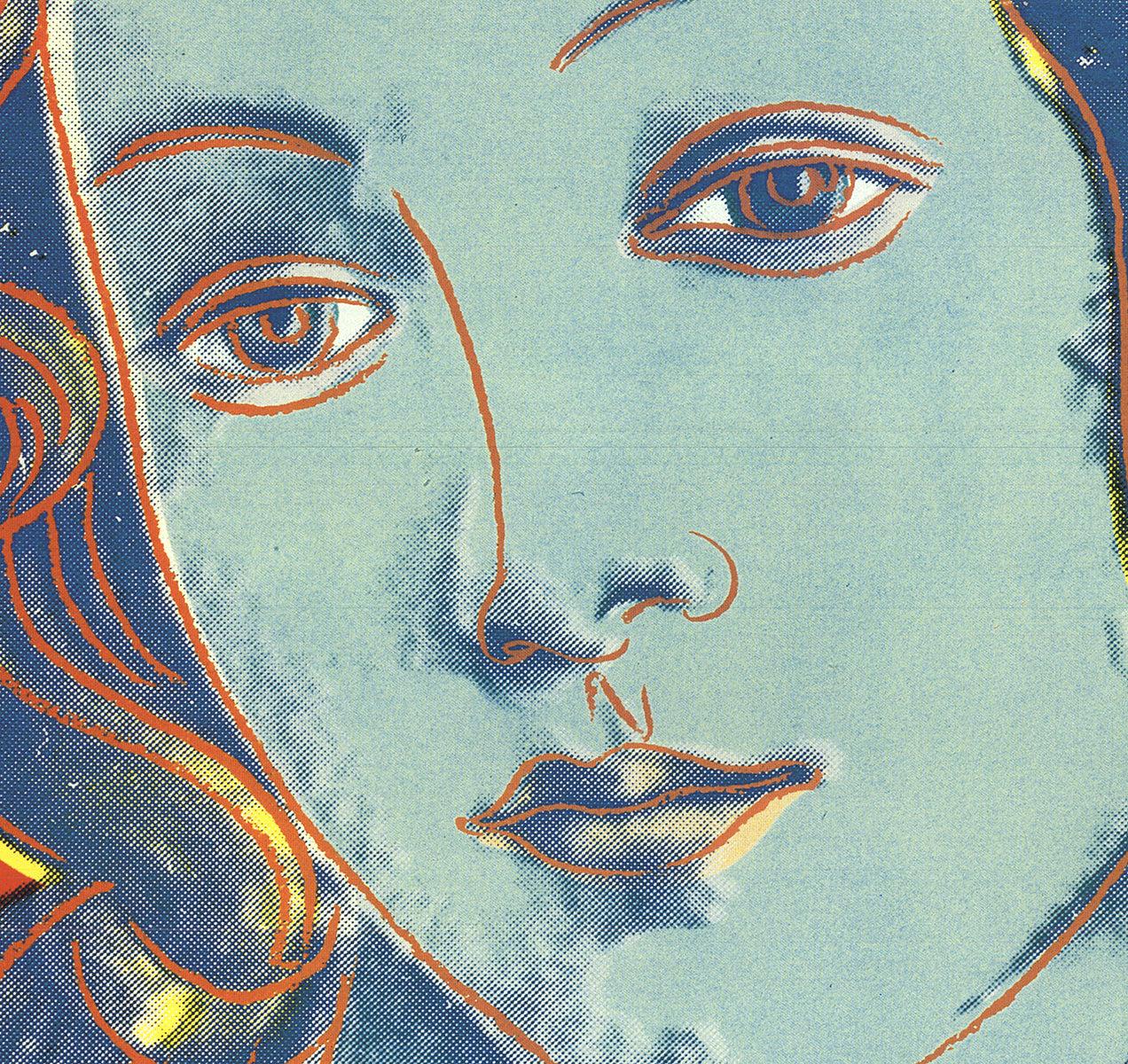 'Birth of Venus-Red' 1995 - Orange Portrait Print by Andy Warhol