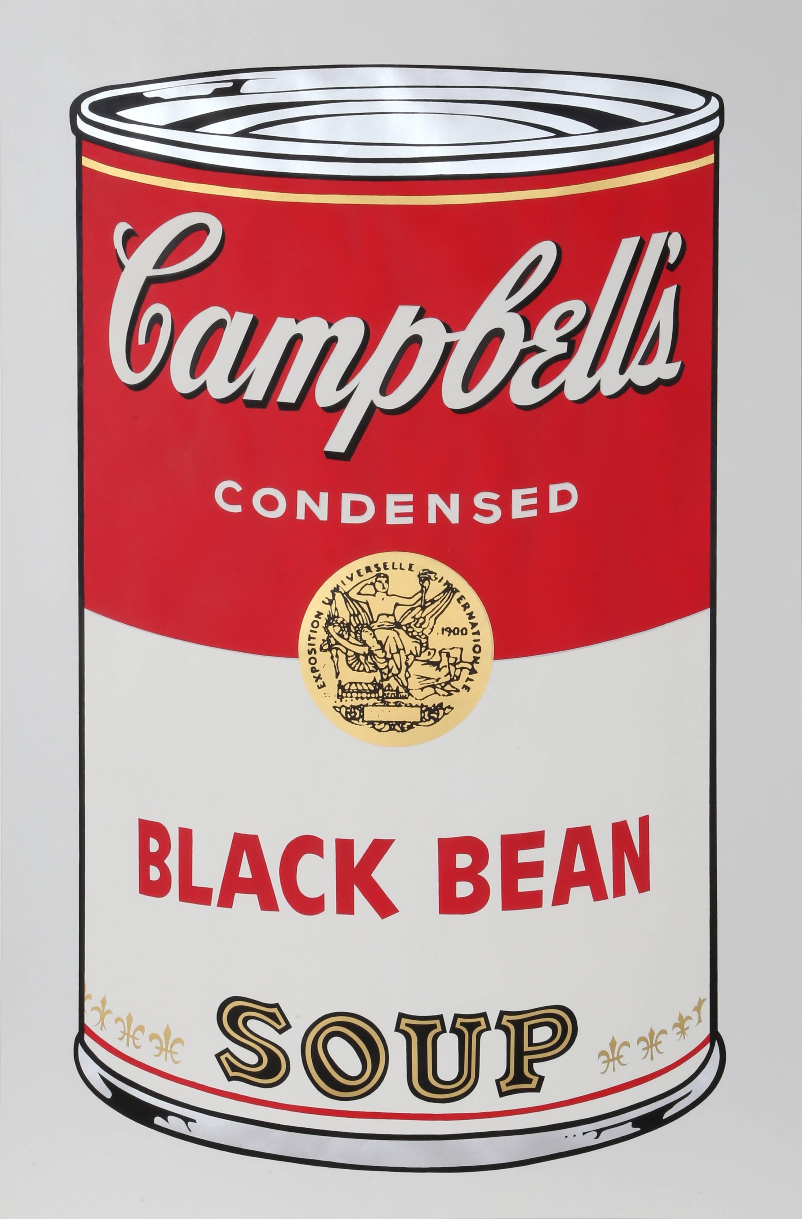 warhol campbell's soup black bean