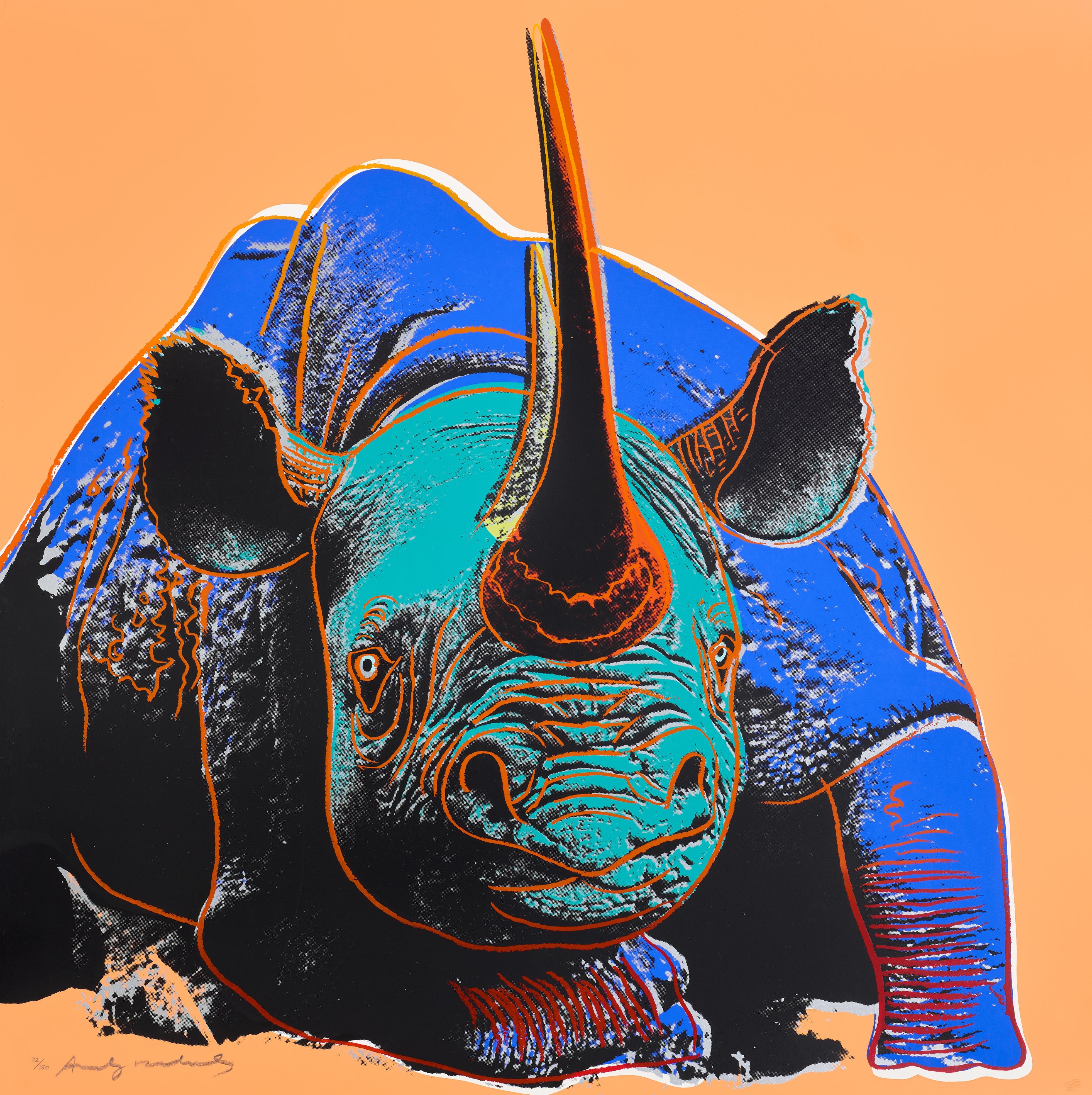 Andy Warhol Print - Black Rhinoceros