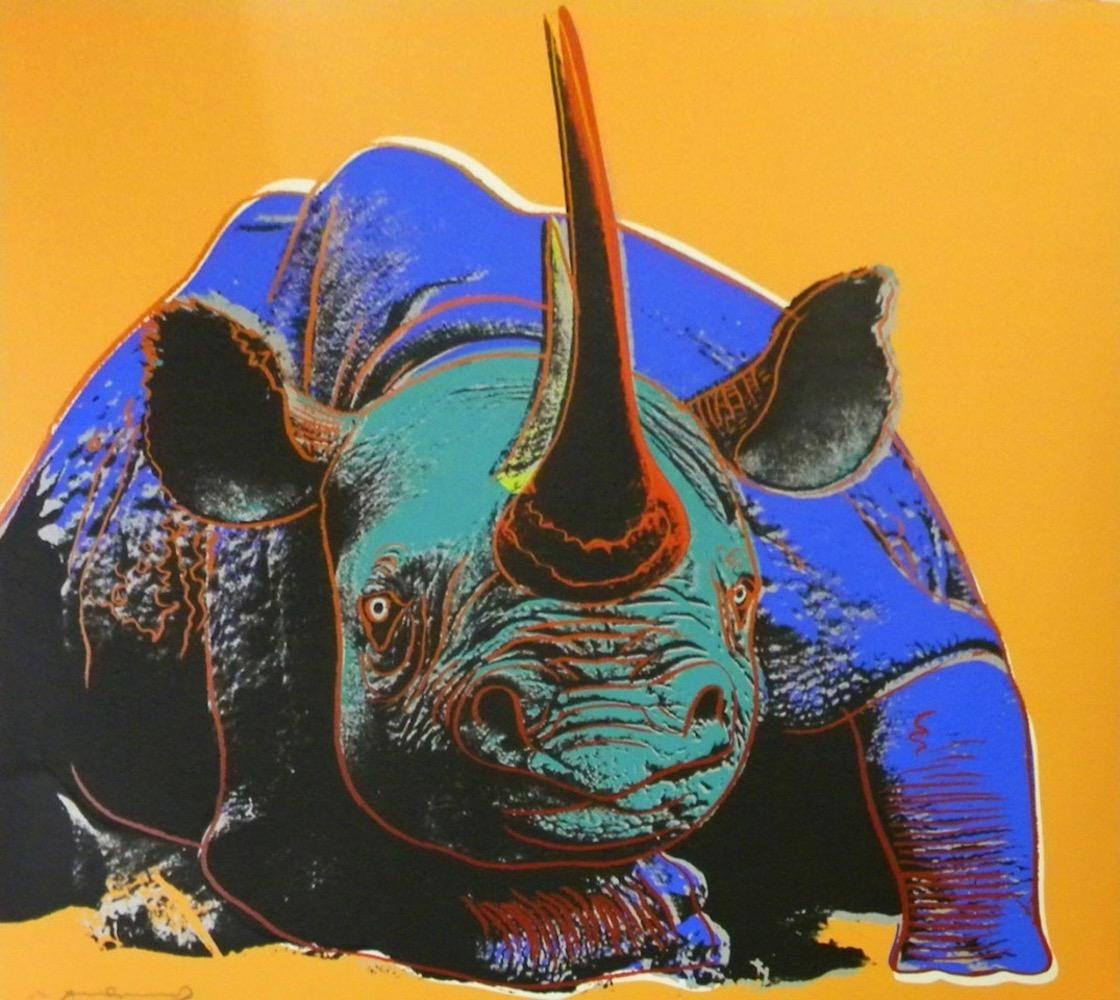 Andy Warhol Animal Print - Black Rhinoceros (FS II.301)