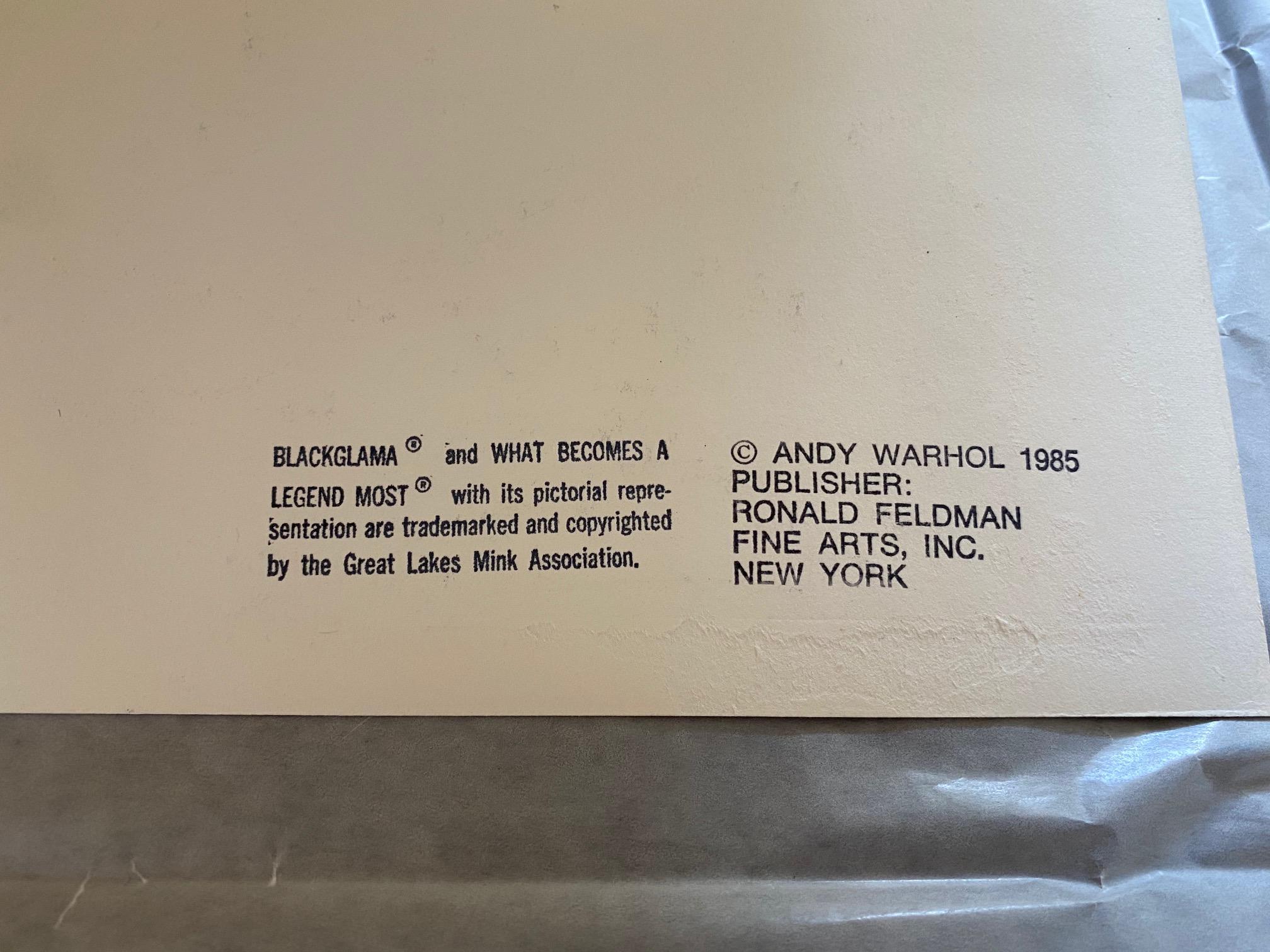 Blackglama (Judy Garland) 1985 F&S II.351 - Pop Art Print by Andy Warhol