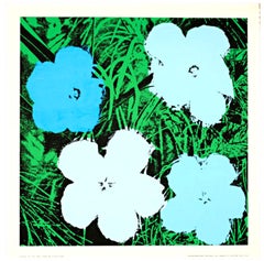 Retro Blue and White Flowers, 1970
