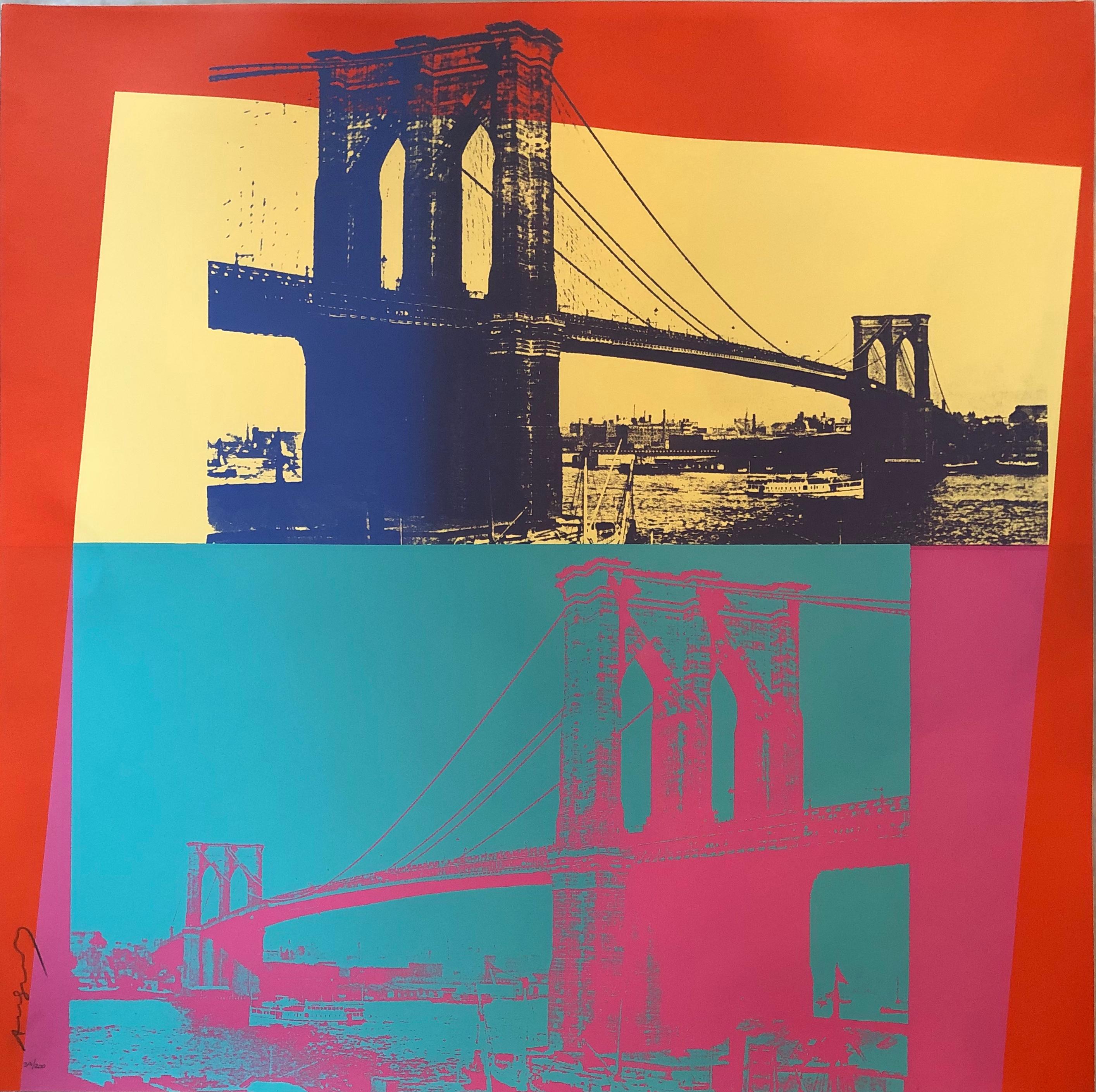 Andy Warhol Landscape Print - Brooklyn Bridge F&S II.290