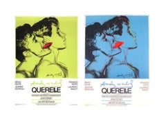 Bundle 2 Assorted Andy Warhol rares lithographies vertes et bleues