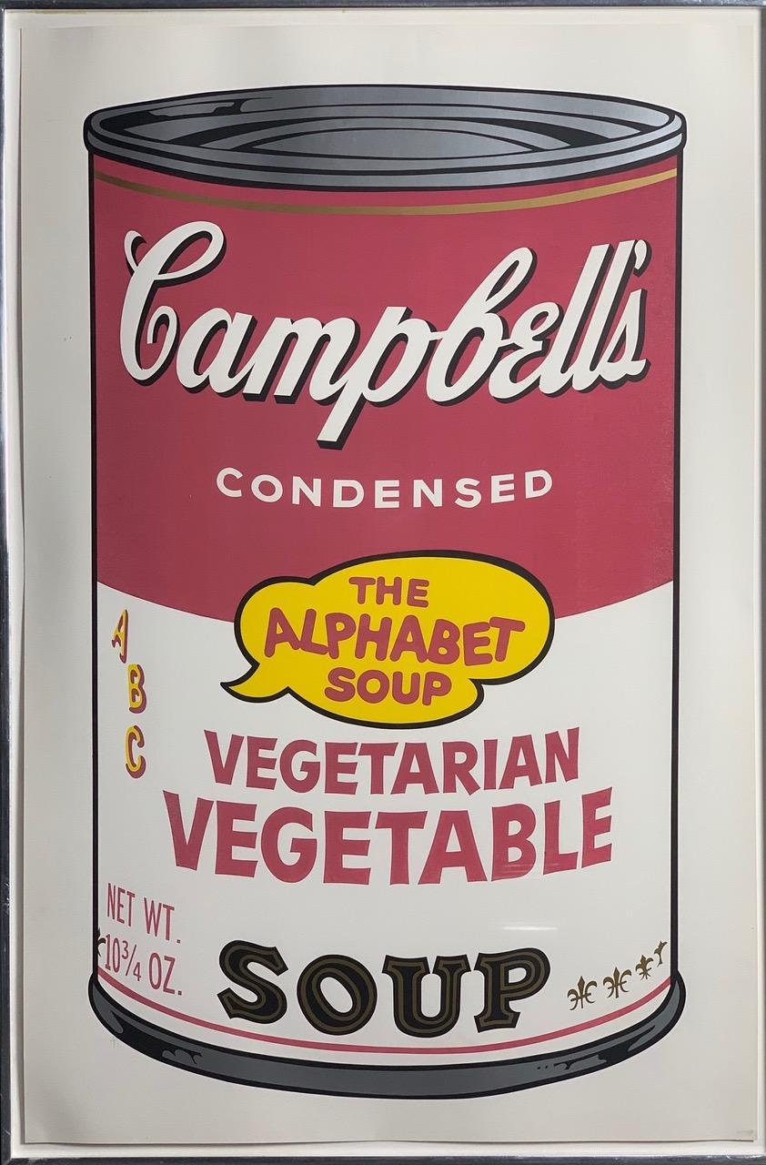 Campbell ́s Soup II (F. & S. II. 54-63), 1969
  
Ten screen prints in colors, on smooth wove paper
Each image: 31 7/8 x 18 1⁄2 inches (809 x 469 mm)
Each sheet: 35 x 23 inches (889 x 584 mm)
Each signed Andy Warhol in ballpoint pen, and