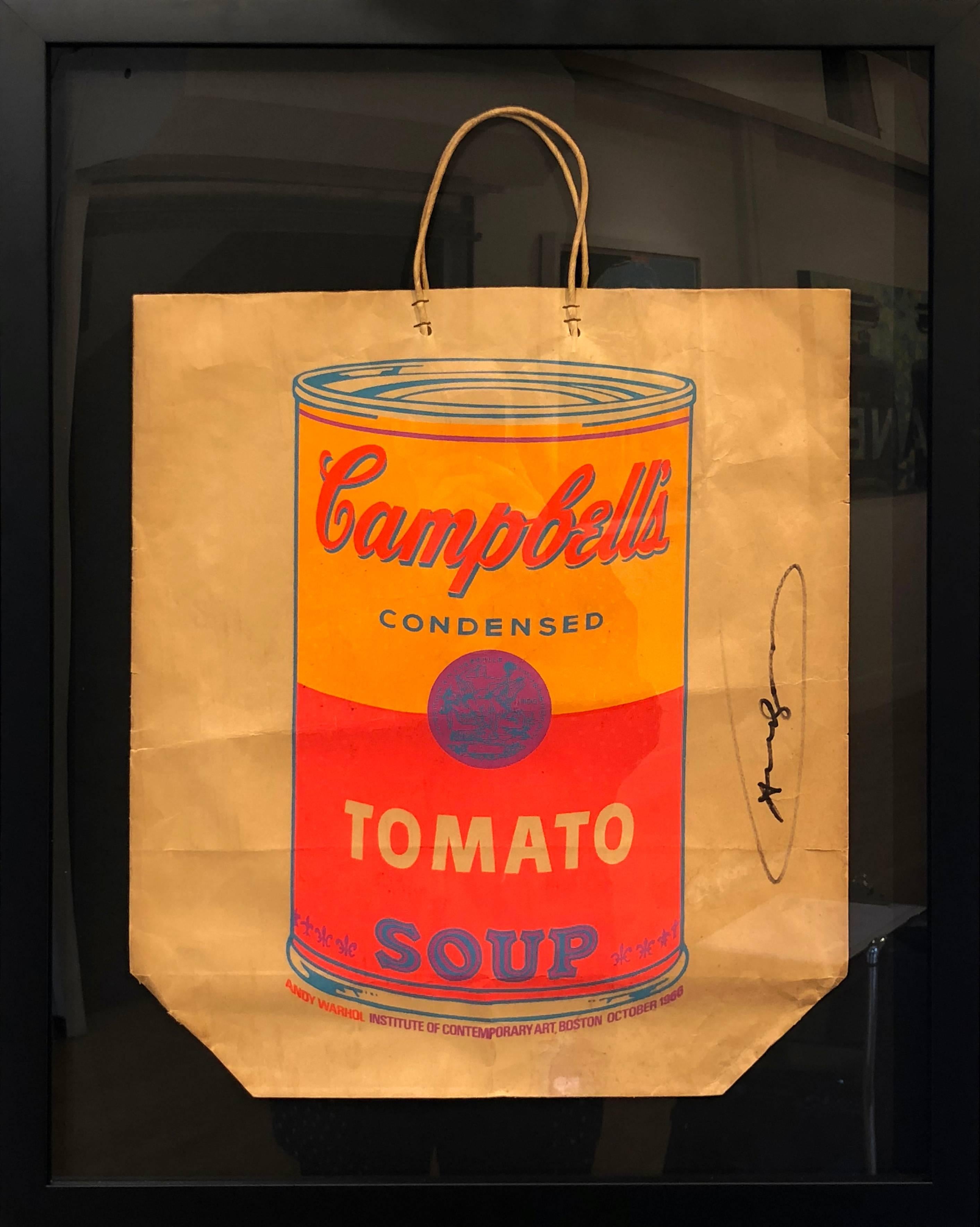 Campbell's Soup Can on Shopping Bag - Print by Andy Warhol