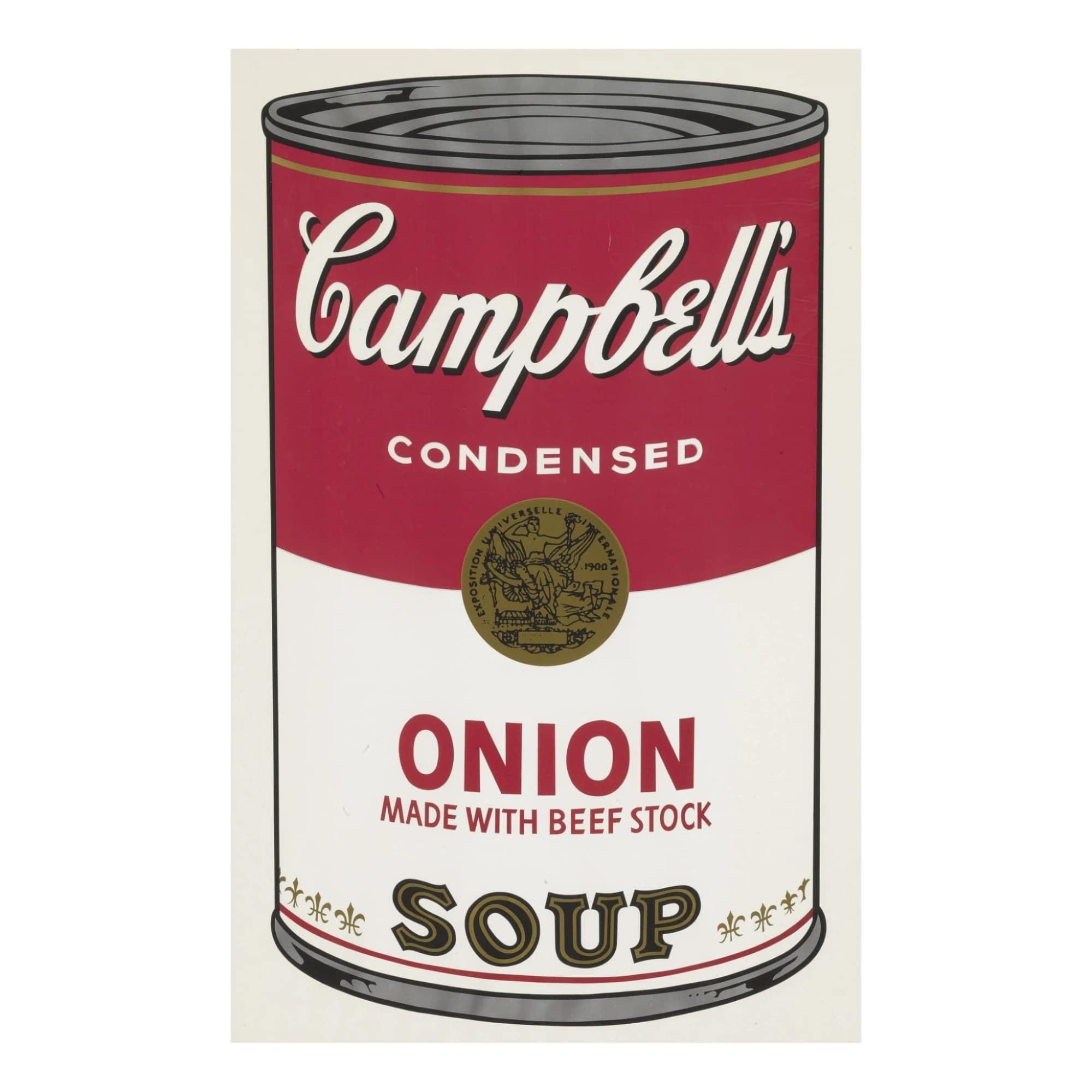 warhol campbell's soup onion