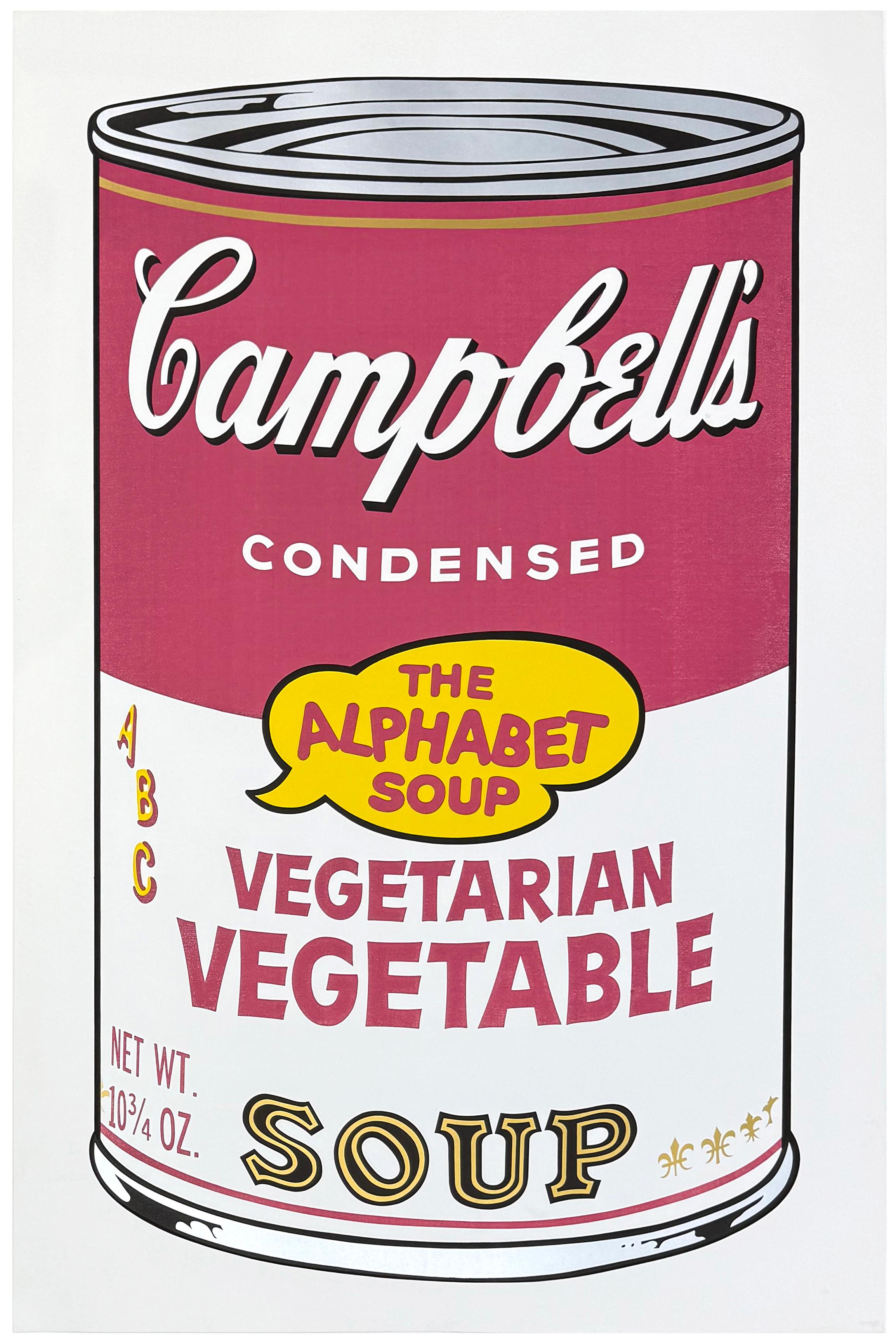Campbell's Soup Cans II: Vegetarian Vegetable FS II.56 (signed screen print) - Print by Andy Warhol