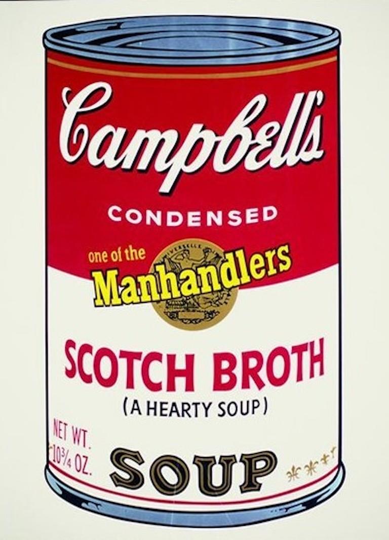 Among the most iconic and recognizable images by Andy Warhol,  Campbell’s Soup, Scotch Broth  was created by the artist as part of the famed Soup II series in 1969 and is a color screenprint on wove paper that is signed  and numbered in pencil. 