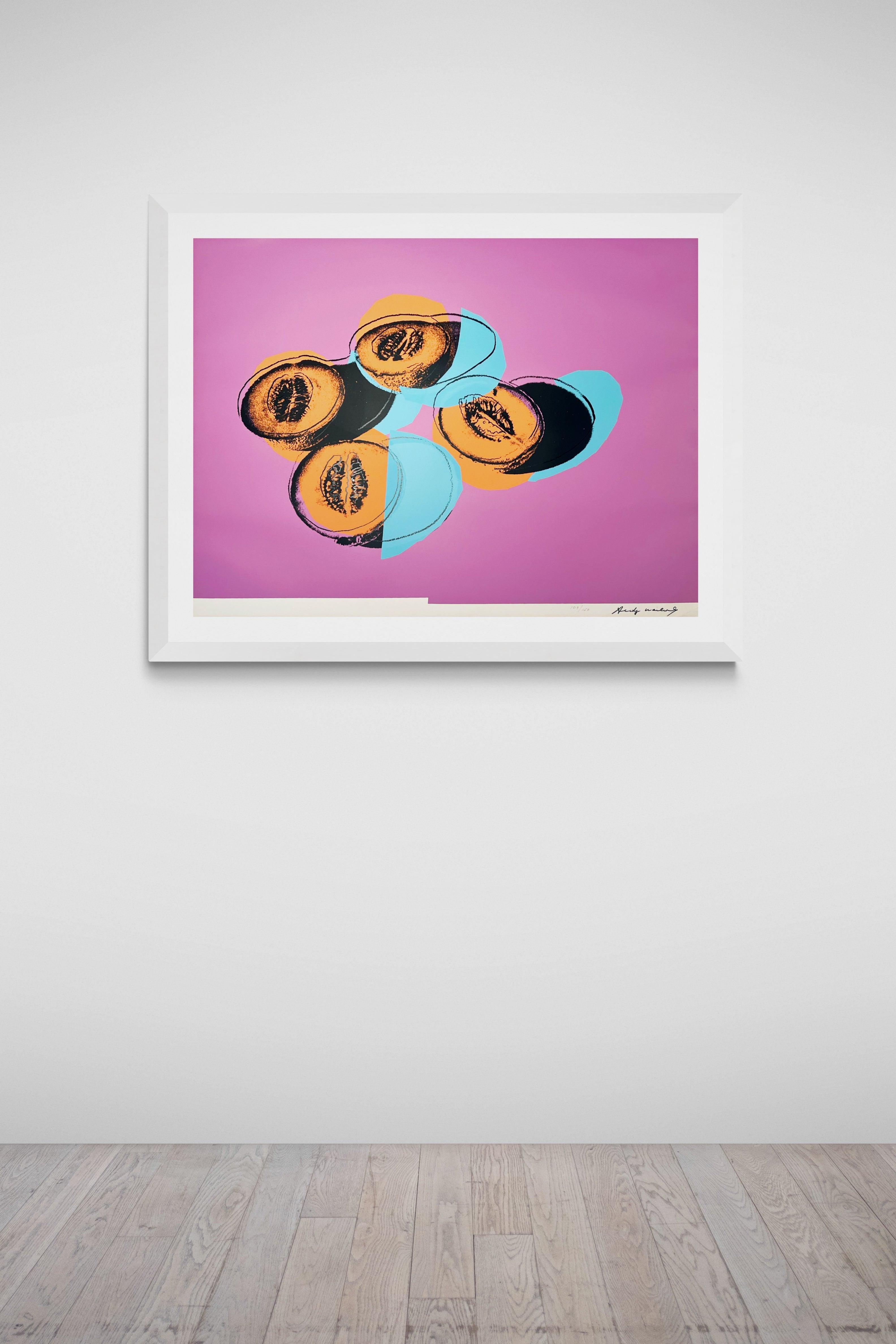 Artist: Andy Warhol
Title: Cantaloupes II
Portfolio: Space Fruit: Still Lifes
Medium: Screenprint on Lenox Museum Board
Date: 1979
Edition: 109/150
Sheet Size: 30