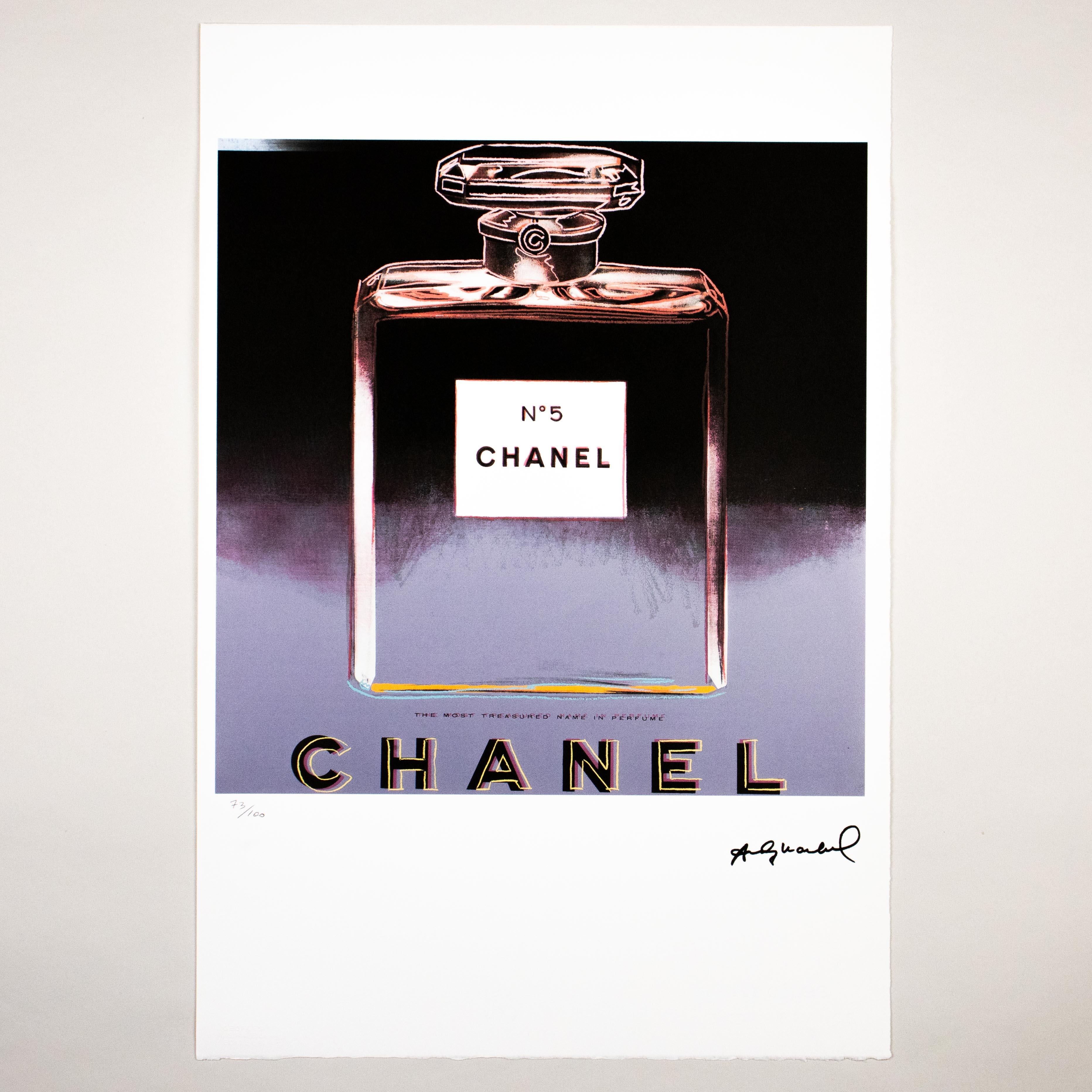 Chanel No. 5 - 1983 - Litografia originale - Stampa in edizione limitata - 73/100 pezzi. - Print di Andy Warhol