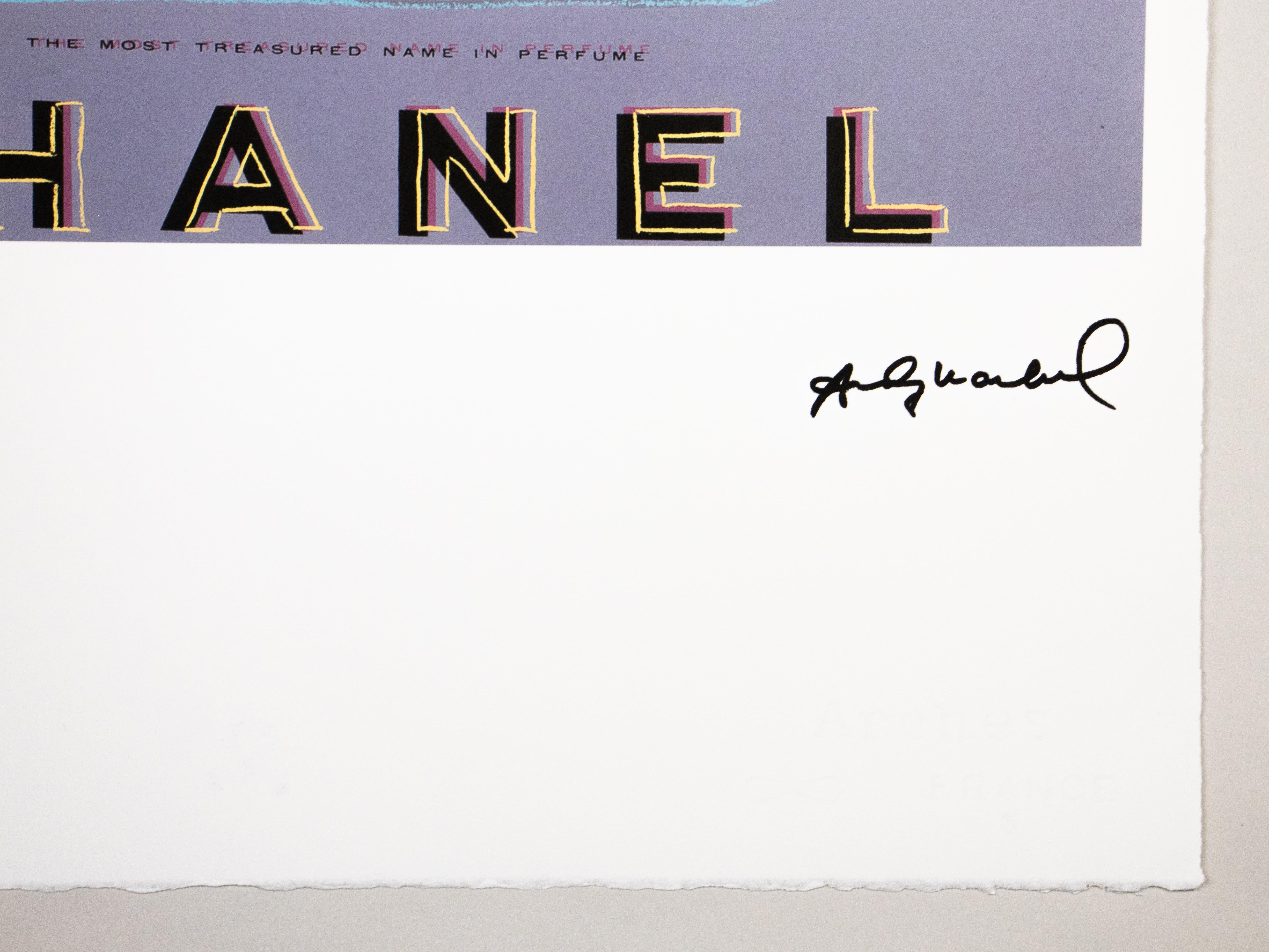 Chanel No. 5 - 1983 - Litografia originale - Stampa in edizione limitata - 73/100 pezzi. - Print Pop Art di Andy Warhol