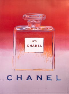 "Chanel No. 5 (red/pink)" Warhol Pop Art Perfume Original Vintage Poster