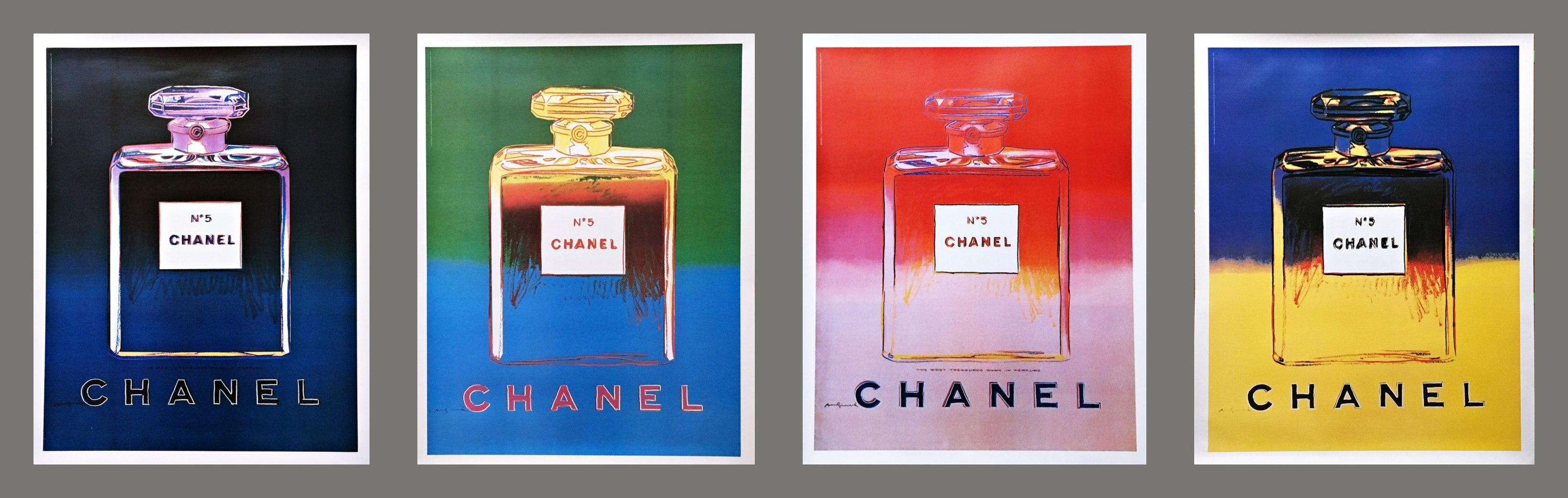 Andy Warhol Abstract Print - Chanel No. 5 (Suite of Four Individual (Separate) Prints on Linen Canvas)