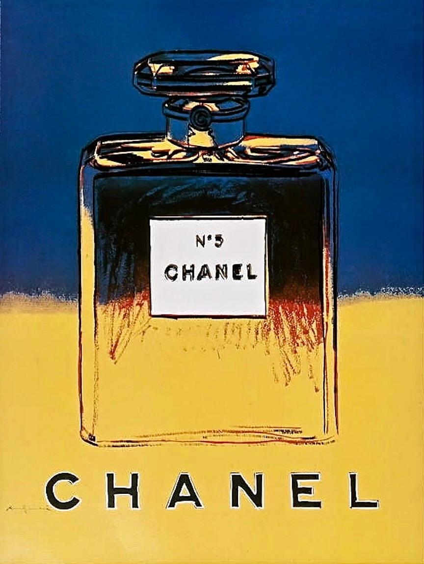 Still-Life Print Andy Warhol -  Warhol, Chanel (71,5 x 50,5 pouces)-Jaune/Bleue, Chanel Ltd. Campagne (après)